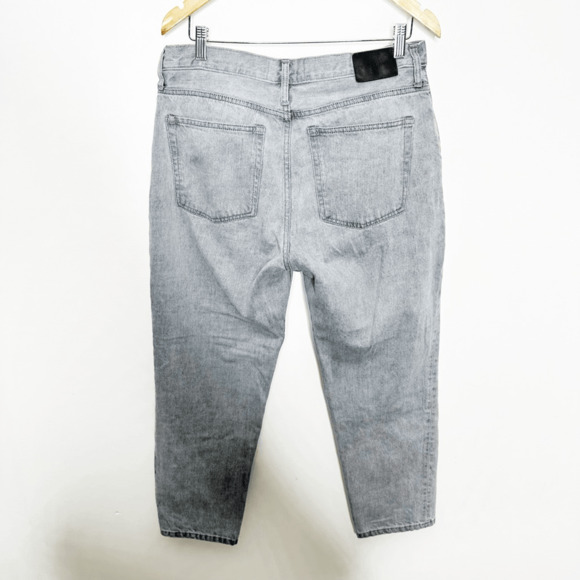EVERLANE THE 90'S CHEEKY JEAN Gray ORGANIC COTTON high rise womens 30 CROP - Picture 6 of 10
